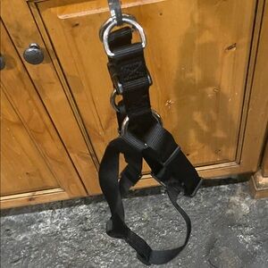 Black ADJUSTABLE Dog Harness for LARGE dog up to 90 lbs.,